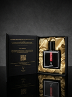 Project 804 50ml bottle inside its satin lined gift box by The Goat Fragrance